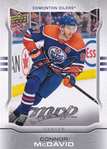 insert karta CONNOR McDAVID 24-25 MVP 10th Anniversary Silver Script číslo MR-30